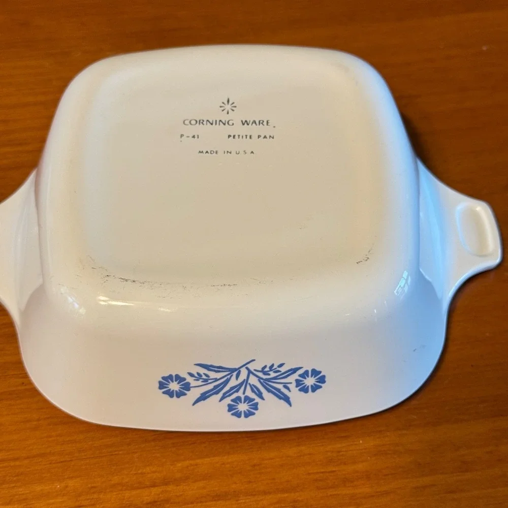 Vintage Corning Ware Blue Cornflower P-41 Petite Pan Casserole Dish Made in USA